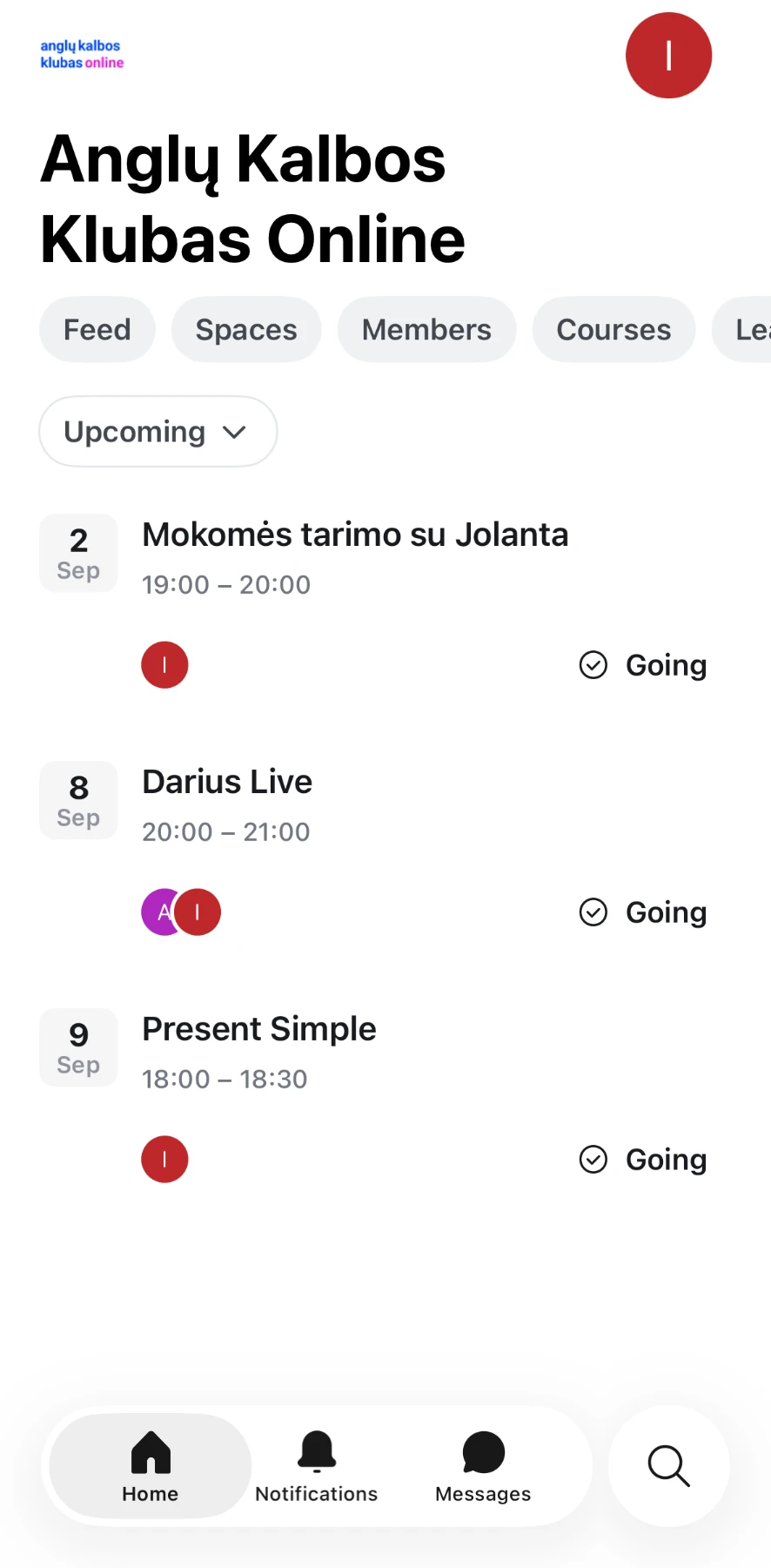 Gyvų AKKO pamokų kalendorius